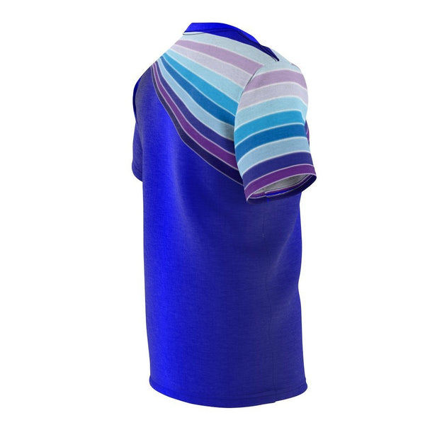 65 MCMLXV Unisex Blue Streaks of Light 70s Disco T-Shirt - 65mcmlxv