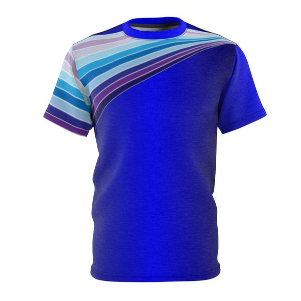 65 MCMLXV Unisex Blue Streaks of Light 70s Disco T-Shirt - 65mcmlxv