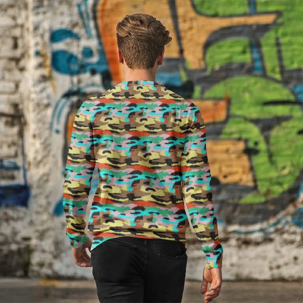 65 MCMLXV Unisex Bright Camo Print Fleece Sweatshirt - 65mcmlxv