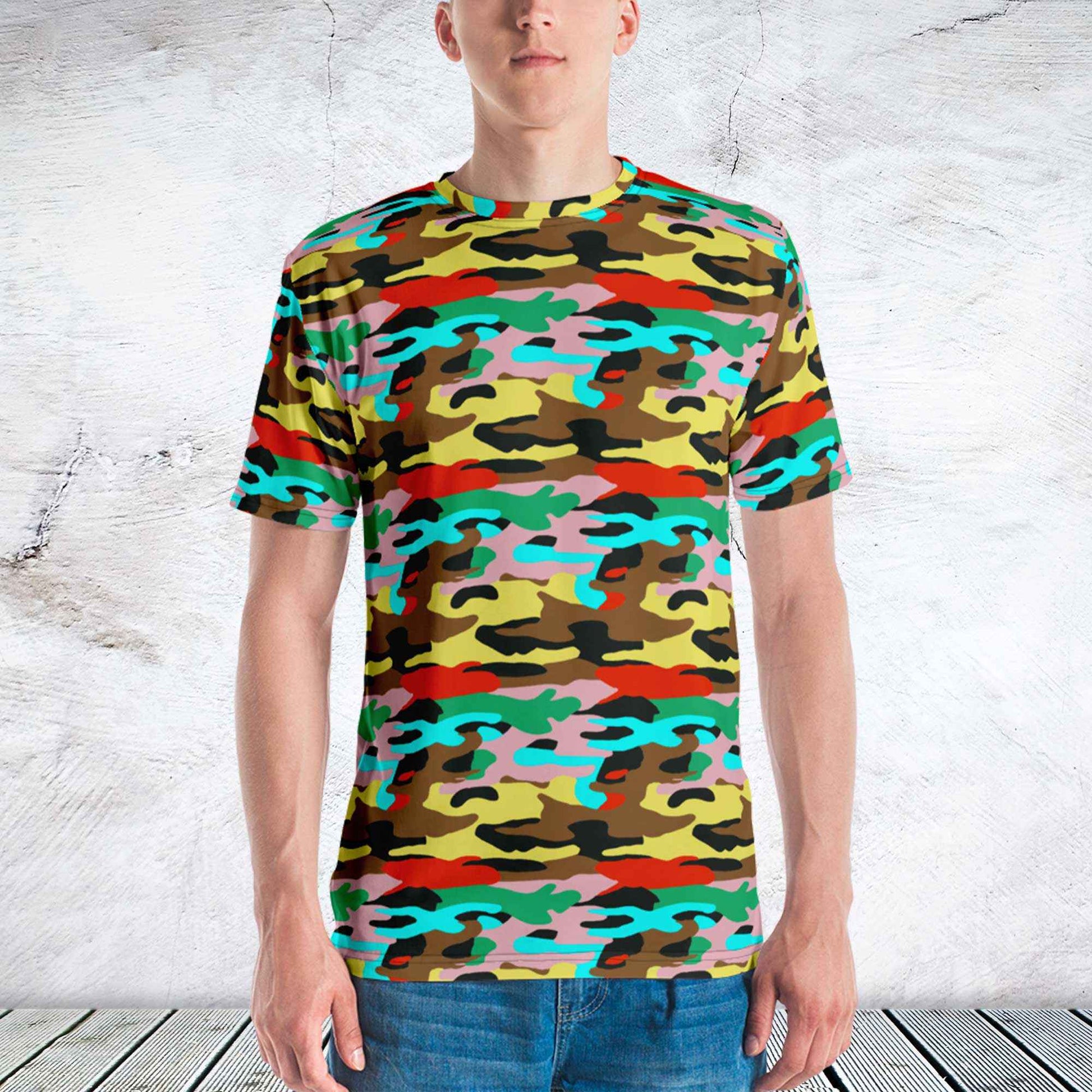 65 MCMLXV Unisex Bright Camouflage Print T-Shirt