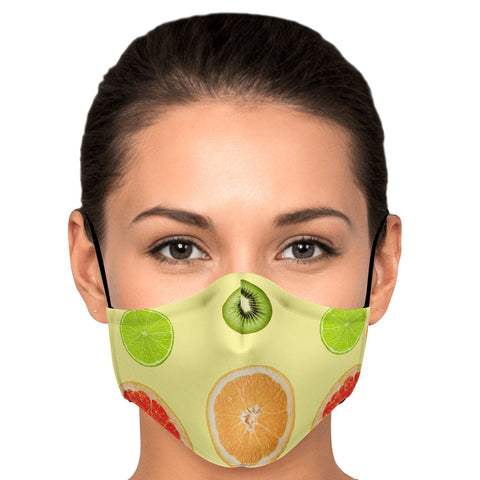 65 MCMLXV Unisex Citrus Fruit Toss Print Face Mask - 65mcmlxv