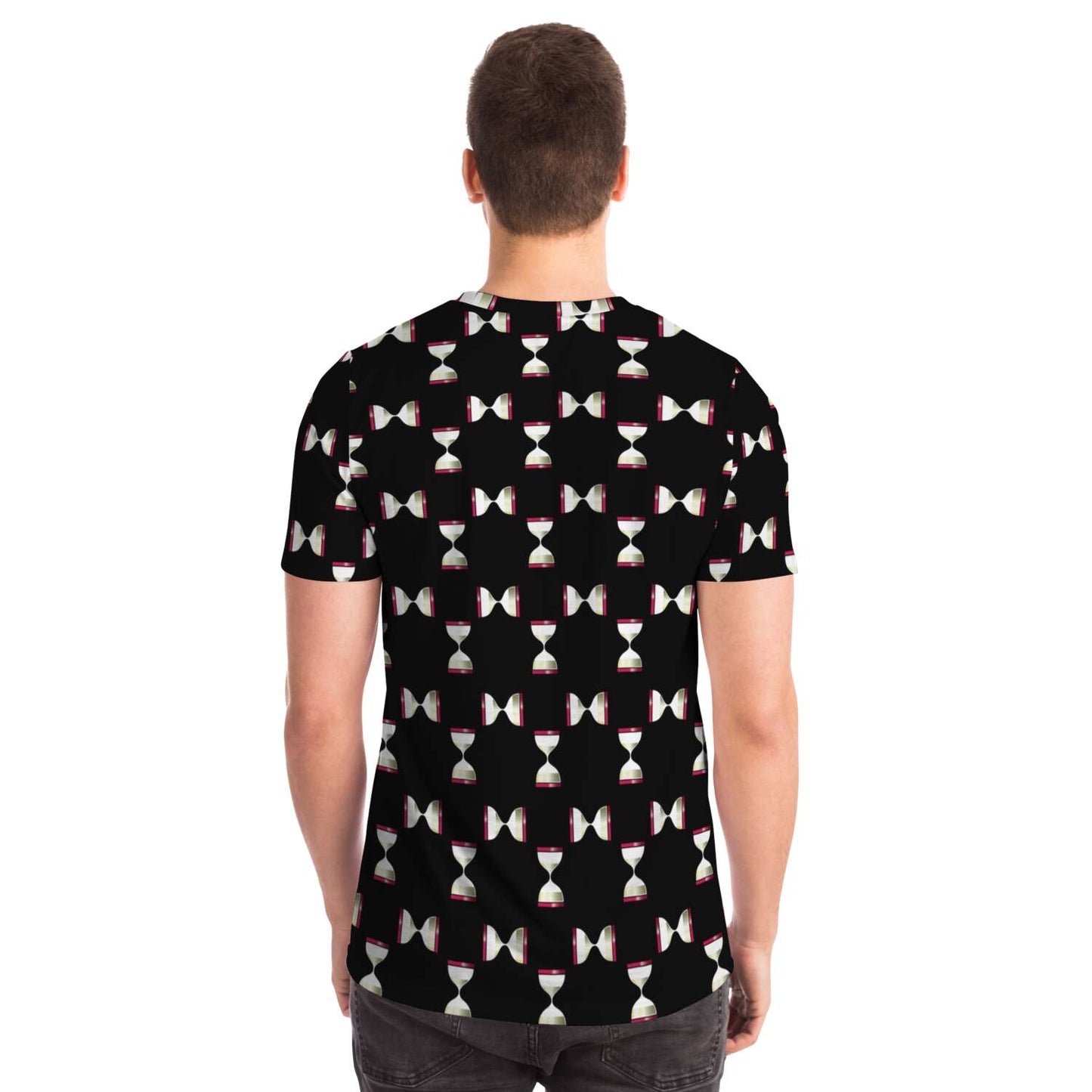 65 MCMLXV Unisex Cosplay Black Hourglass Print T-Shirt - 65mcmlxv