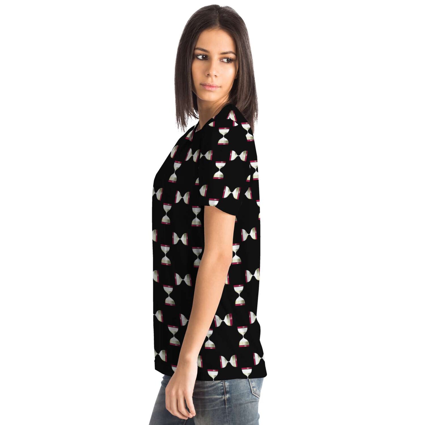 65 MCMLXV Unisex Cosplay Black Hourglass Print T-Shirt - 65mcmlxv