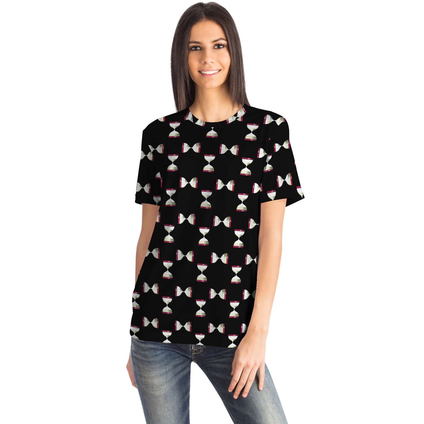 65 MCMLXV Unisex Cosplay Black Hourglass Print T-Shirt - 65mcmlxv