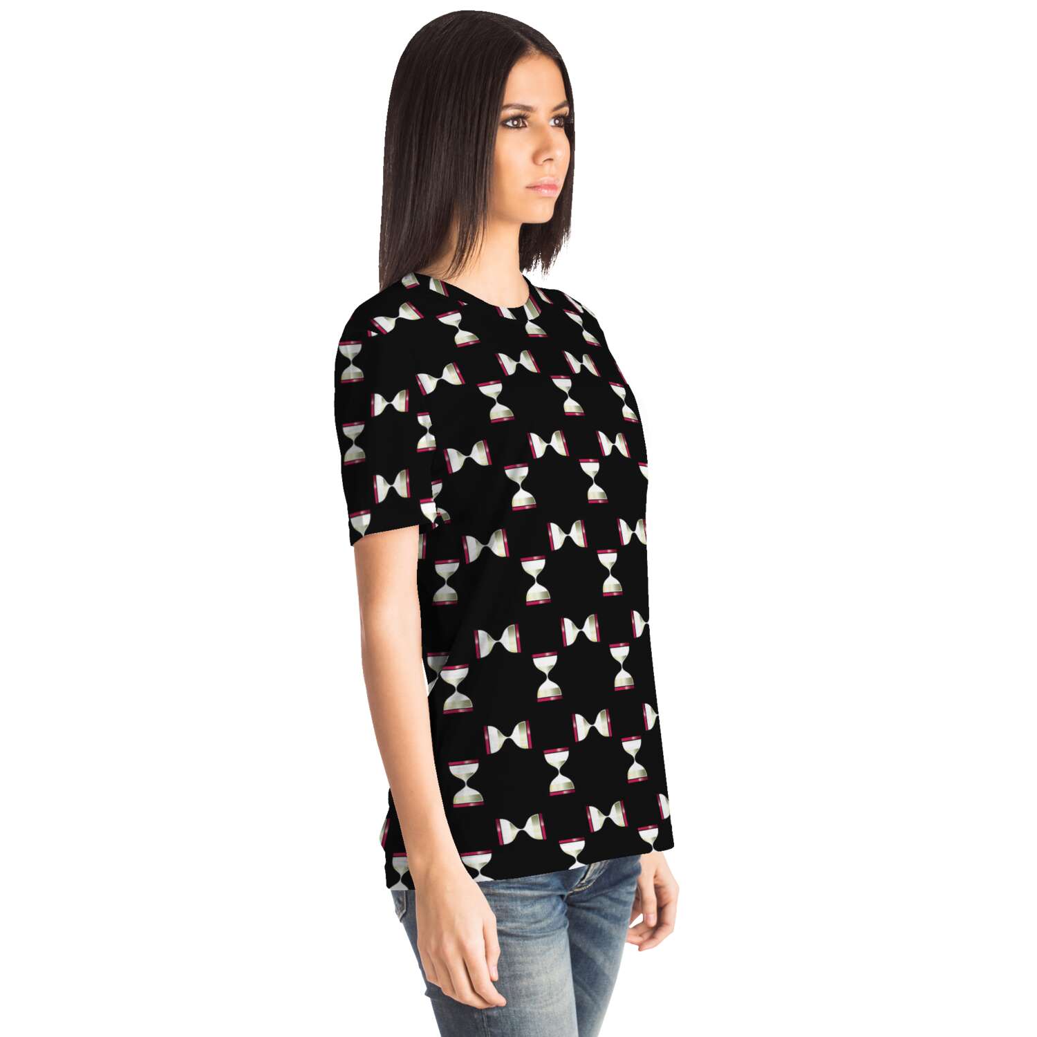 65 MCMLXV Unisex Cosplay Black Hourglass Print T-Shirt - 65mcmlxv
