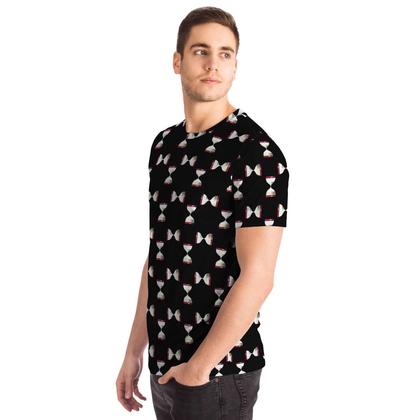 65 MCMLXV Unisex Cosplay Black Hourglass Print T-Shirt - 65mcmlxv