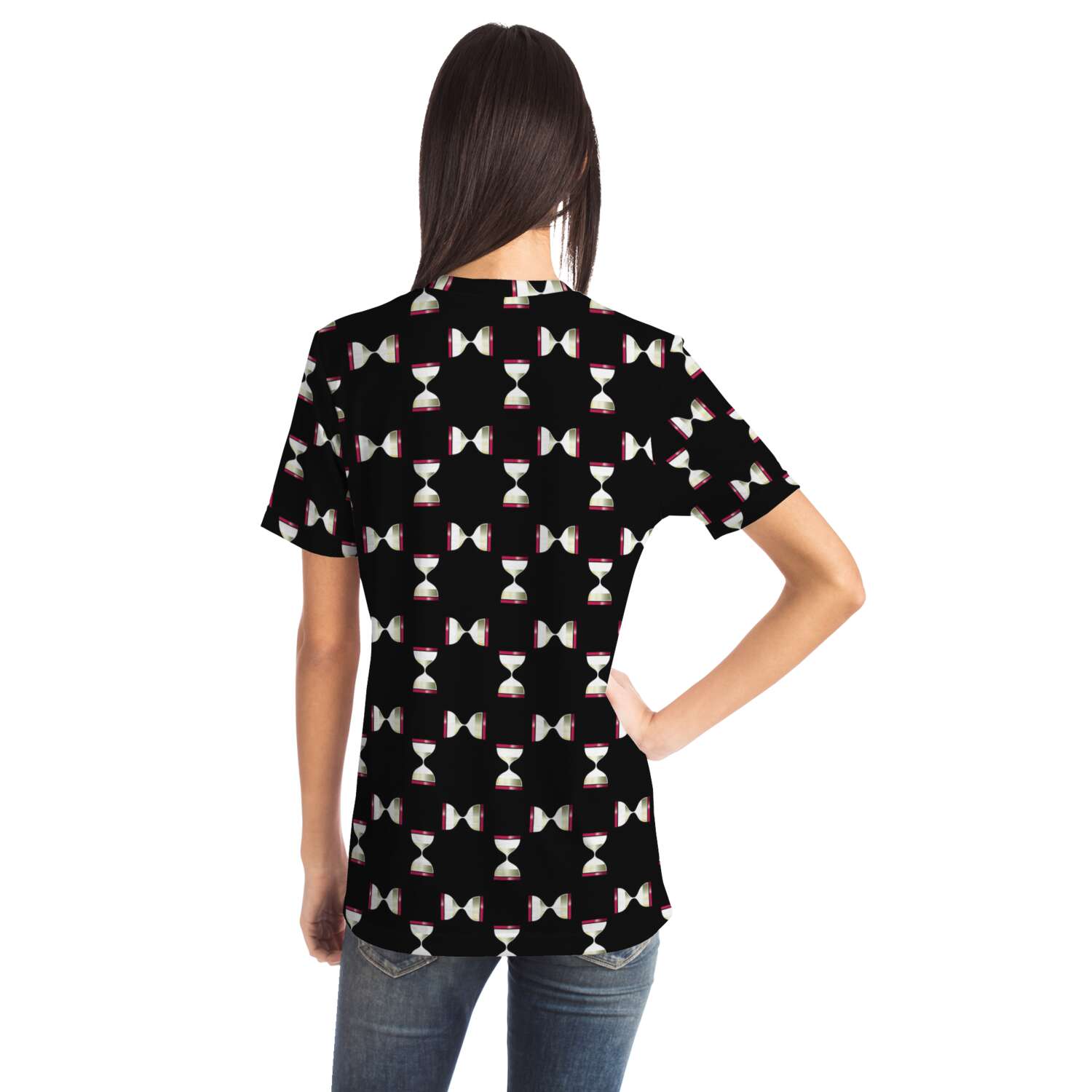 65 MCMLXV Unisex Cosplay Black Hourglass Print T-Shirt - 65mcmlxv
