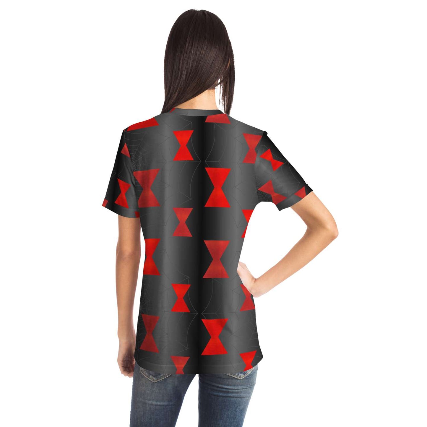 65 MCMLXV Unisex Cosplay Black Widow Spider Symbol Web Print T-Shirt - 65mcmlxv