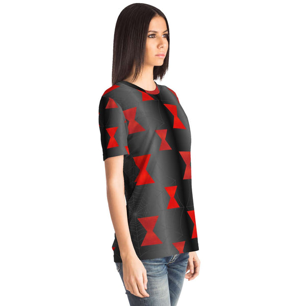 65 MCMLXV Unisex Cosplay Black Widow Spider Symbol Web Print T-Shirt - 65mcmlxv