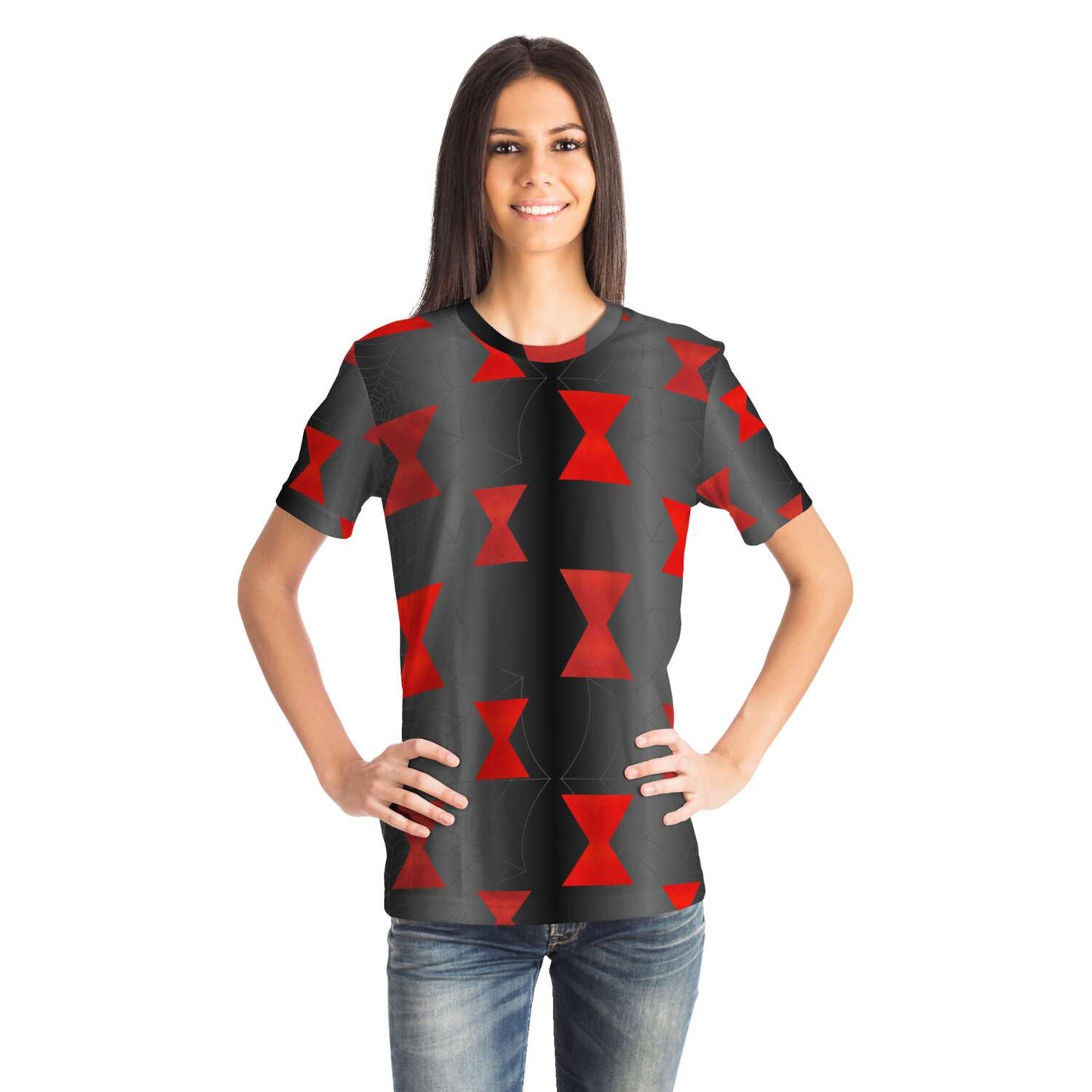 65 MCMLXV Unisex Cosplay Black Widow Spider Symbol Web Print T-Shirt - 65mcmlxv