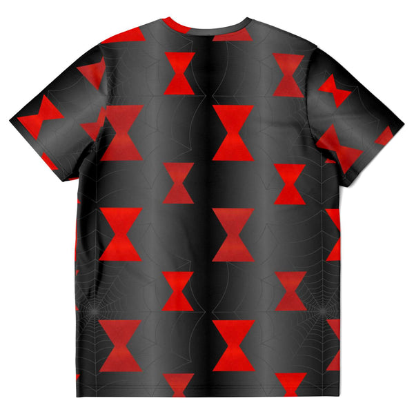65 MCMLXV Unisex Cosplay Black Widow Spider Symbol Web Print T-Shirt - 65mcmlxv