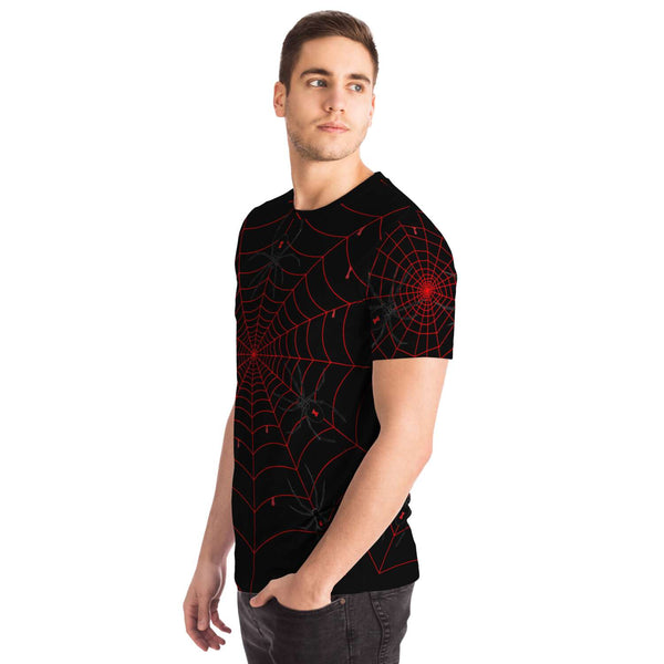 65 MCMLXV Unisex Cosplay Black Widows Red Blood Web Print T-Shirt - 65mcmlxv