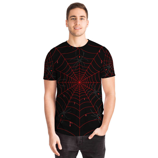 65 MCMLXV Unisex Cosplay Black Widows Red Blood Web Print T-Shirt - 65mcmlxv