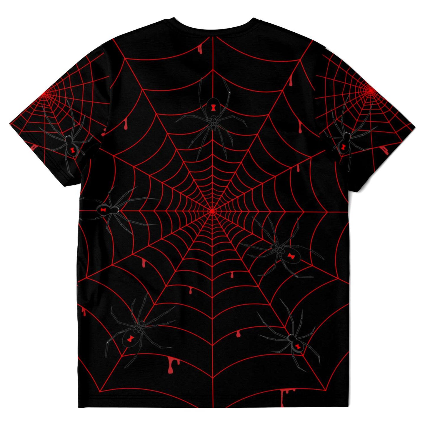 65 MCMLXV Unisex Cosplay Black Widows Red Blood Web Print T-Shirt - 65mcmlxv
