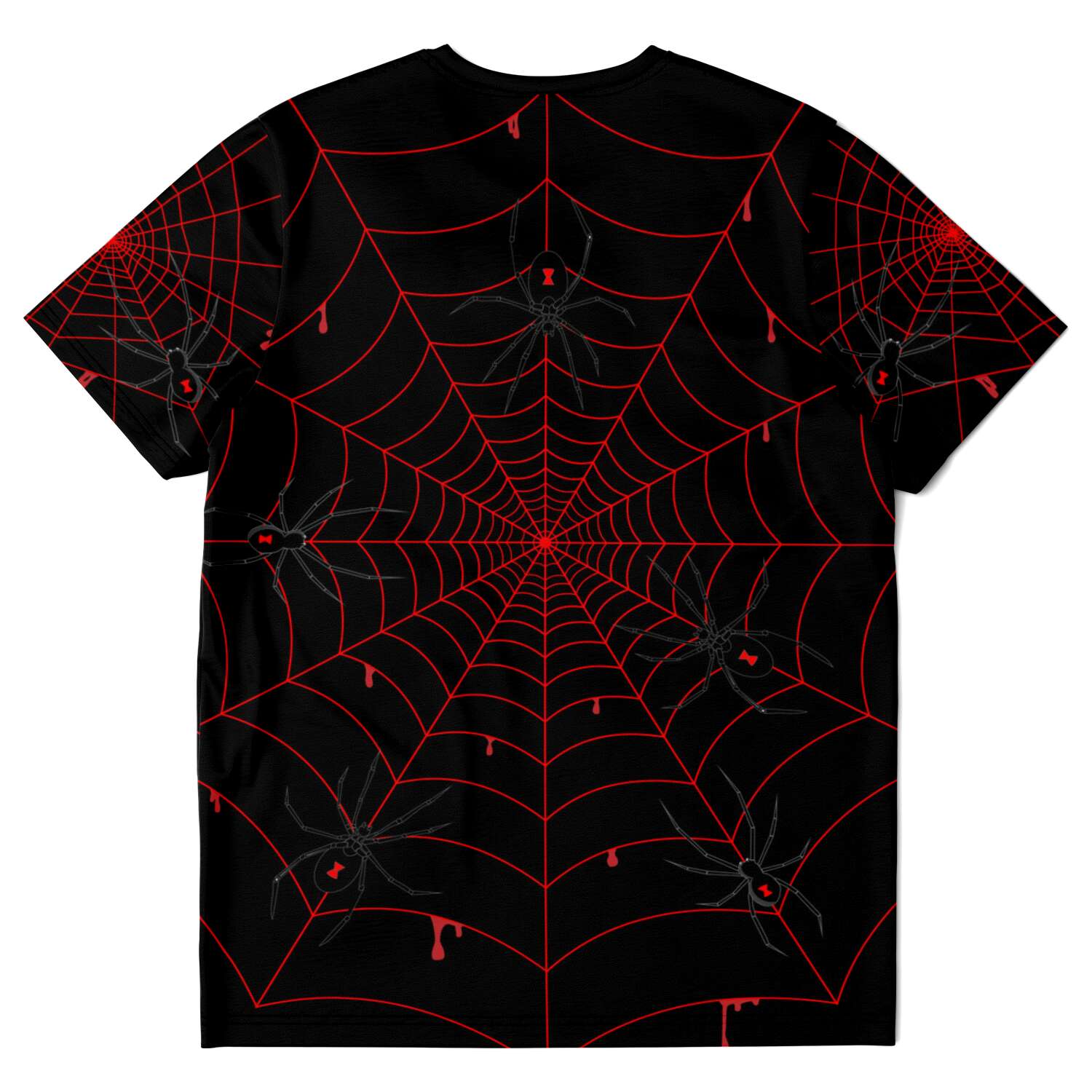 65 MCMLXV Unisex Cosplay Black Widows Red Blood Web Print T-Shirt - 65mcmlxv