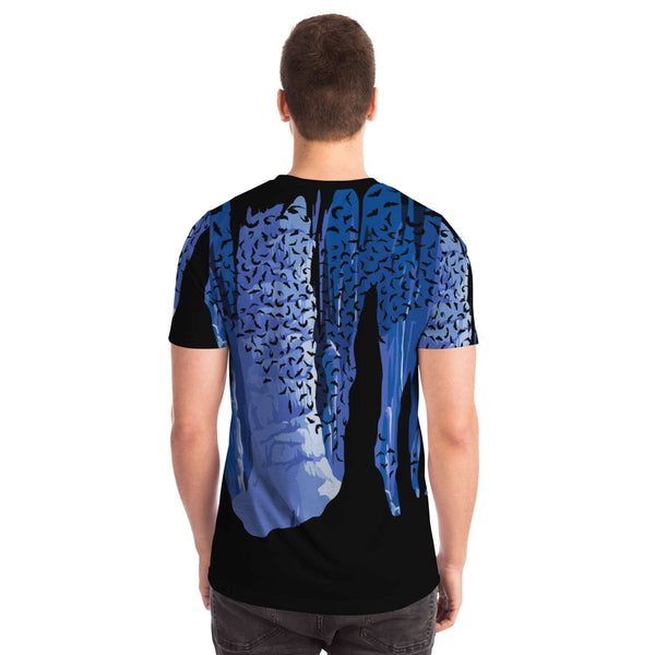 65 MCMLXV Unisex Cosplay Blue Bat Cavern Print T-Shirt - 65mcmlxv