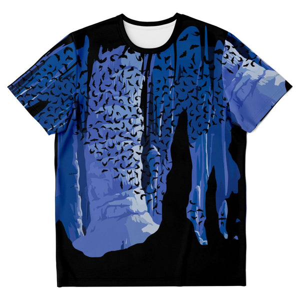 65 MCMLXV Unisex Cosplay Blue Bat Cavern Print T-Shirt - 65mcmlxv