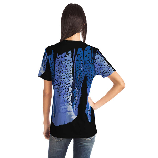 65 MCMLXV Unisex Cosplay Blue Bat Cavern Print T-Shirt - 65mcmlxv