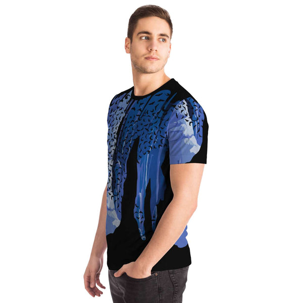 65 MCMLXV Unisex Cosplay Blue Bat Cavern Print T-Shirt - 65mcmlxv