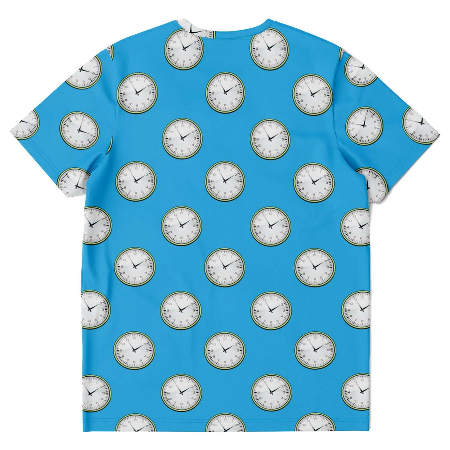 65 MCMLXV Unisex Cosplay Blue Clocks Print T-Shirt - 65mcmlxv