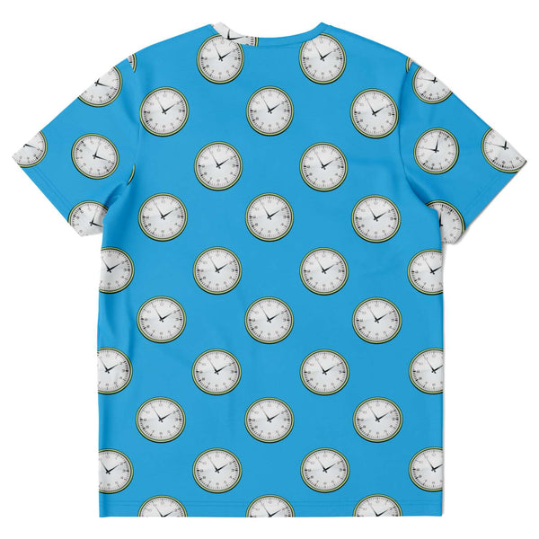 65 MCMLXV Unisex Cosplay Blue Clocks Print T-Shirt - 65mcmlxv