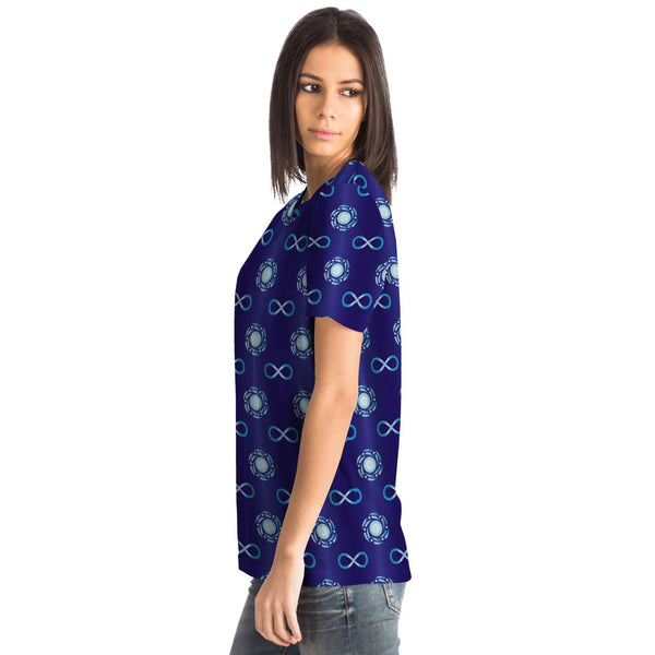 65 MCMLXV Unisex Cosplay Blue Infinity Symbol Print T-Shirt - 65mcmlxv