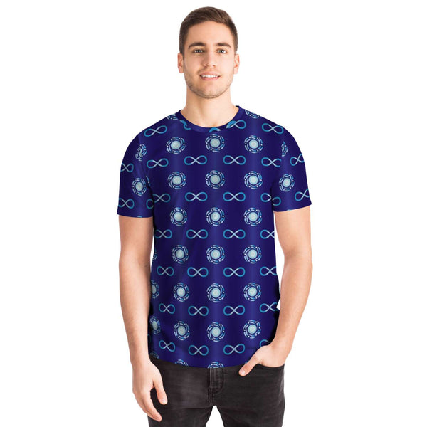 65 MCMLXV Unisex Cosplay Blue Infinity Symbol Print T-Shirt - 65mcmlxv