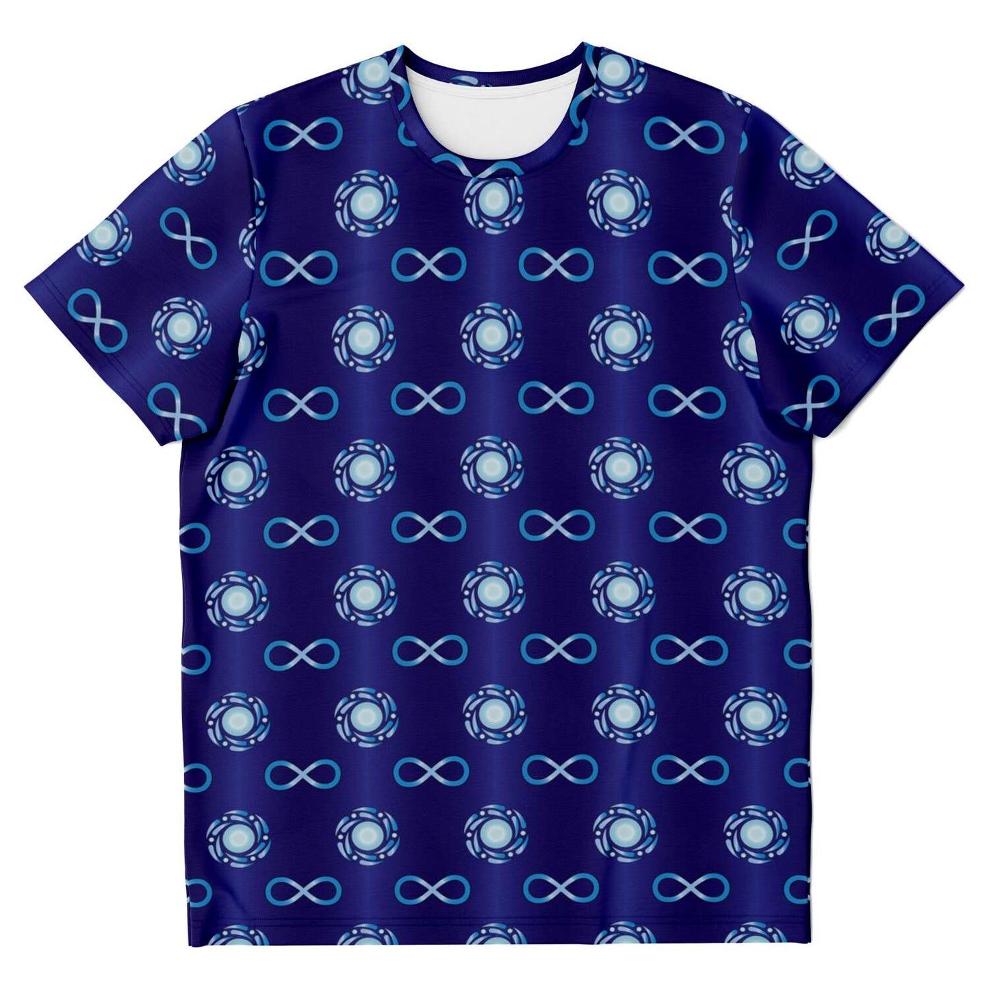 65 MCMLXV Unisex Cosplay Blue Infinity Symbol Print T-Shirt - 65mcmlxv