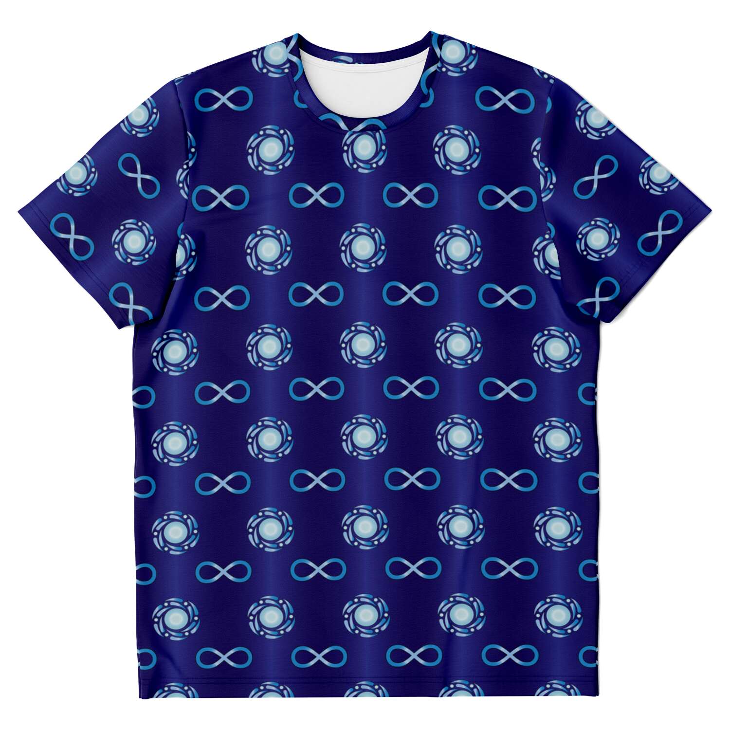 65 MCMLXV Unisex Cosplay Blue Infinity Symbol Print T-Shirt - 65mcmlxv