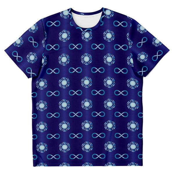 65 MCMLXV Unisex Cosplay Blue Infinity Symbol Print T-Shirt - 65mcmlxv