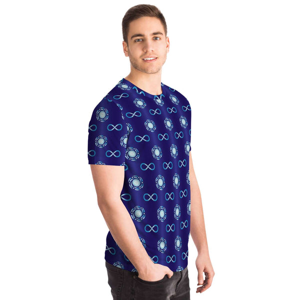 65 MCMLXV Unisex Cosplay Blue Infinity Symbol Print T-Shirt - 65mcmlxv