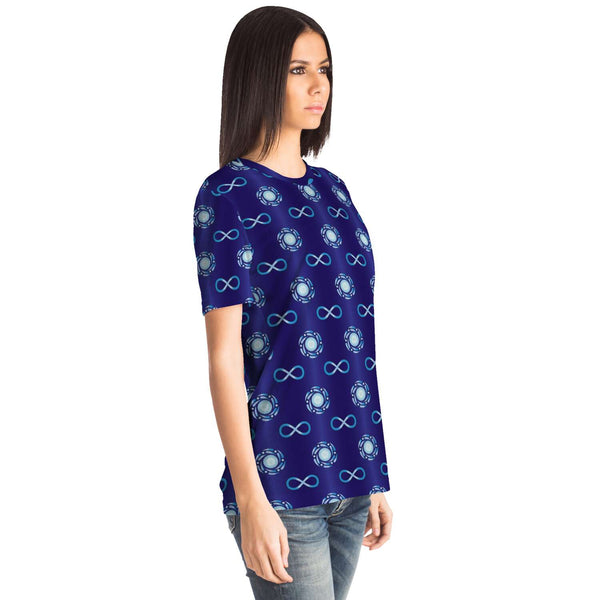 65 MCMLXV Unisex Cosplay Blue Infinity Symbol Print T-Shirt - 65mcmlxv