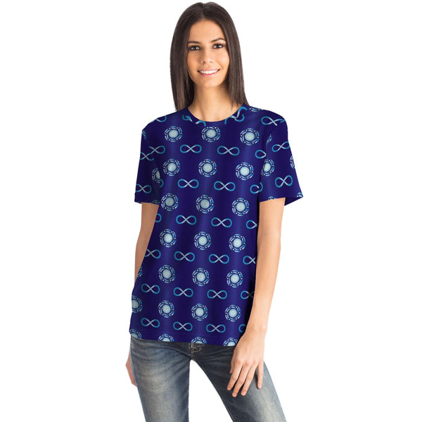 65 MCMLXV Unisex Cosplay Blue Infinity Symbol Print T-Shirt - 65mcmlxv