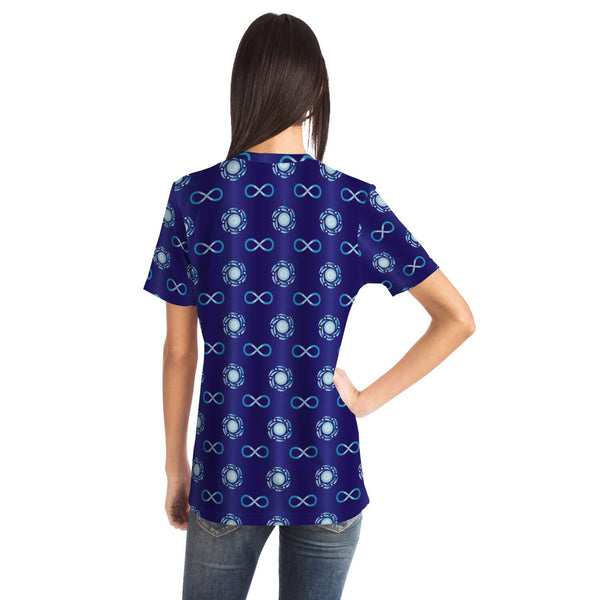65 MCMLXV Unisex Cosplay Blue Infinity Symbol Print T-Shirt - 65mcmlxv