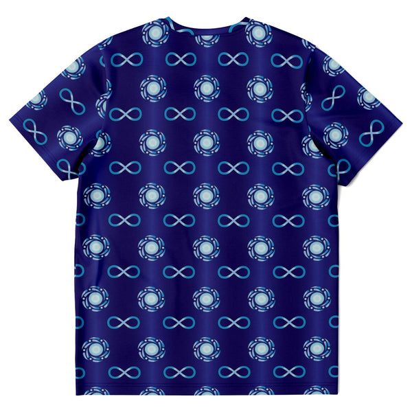 65 MCMLXV Unisex Cosplay Blue Infinity Symbol Print T-Shirt - 65mcmlxv