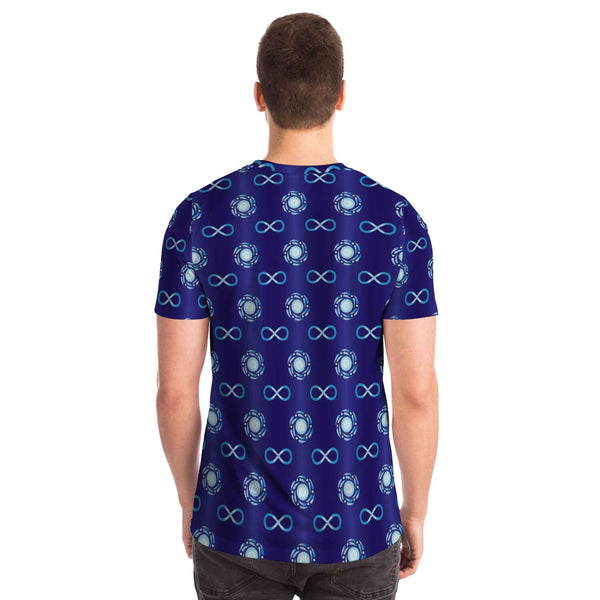 65 MCMLXV Unisex Cosplay Blue Infinity Symbol Print T-Shirt - 65mcmlxv