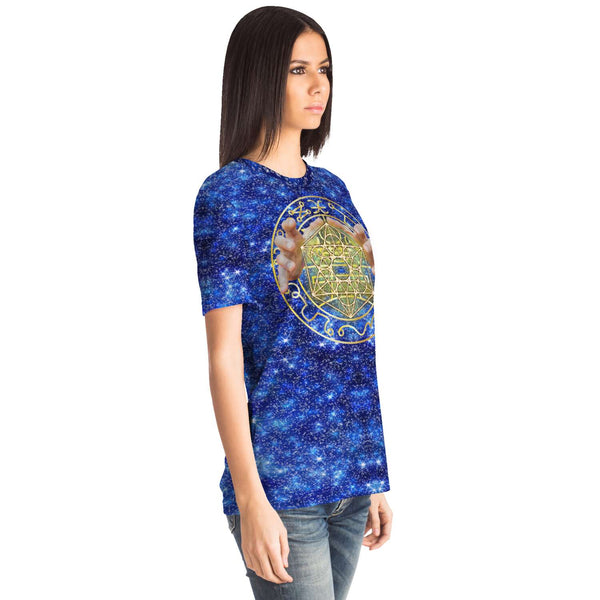 65 MCMLXV Unisex Cosplay Blue Sorcerer Magician Spell Caster Print T-Shirt - 65mcmlxv