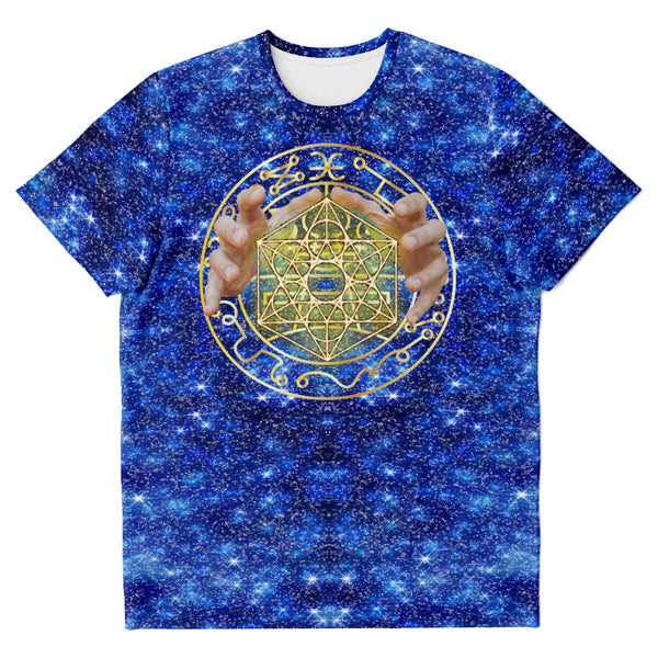 65 MCMLXV Unisex Cosplay Blue Sorcerer Magician Spell Caster Print T-Shirt - 65mcmlxv
