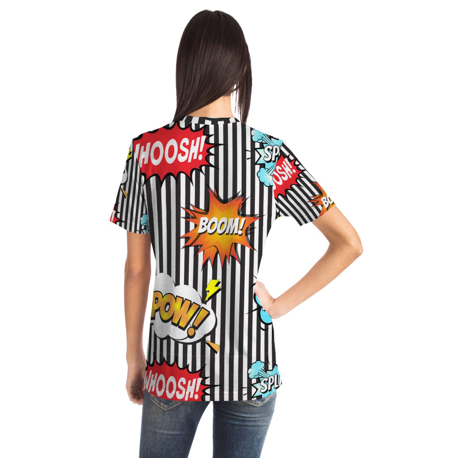 65 MCMLXV Unisex Cosplay Boom! Pow! Comicbook Speech Bubbles Print T-Shirt - 65mcmlxv