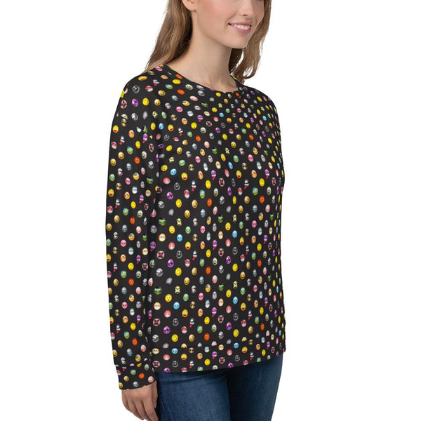 65 MCMLXV Unisex Cosplay Emoji Print Fleece Sweatshirt - 65mcmlxv