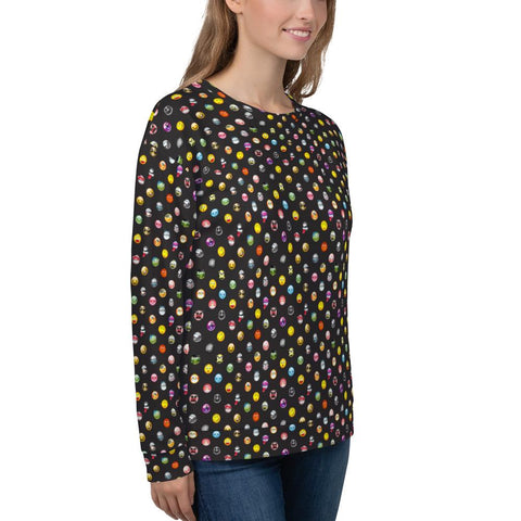65 MCMLXV Unisex Cosplay Emoji Print Fleece Sweatshirt - 65mcmlxv