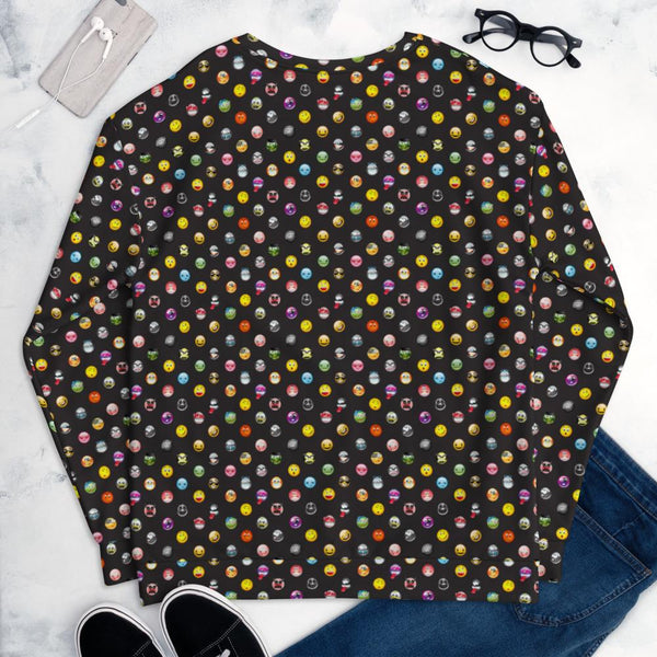65 MCMLXV Unisex Cosplay Emoji Print Fleece Sweatshirt - 65mcmlxv