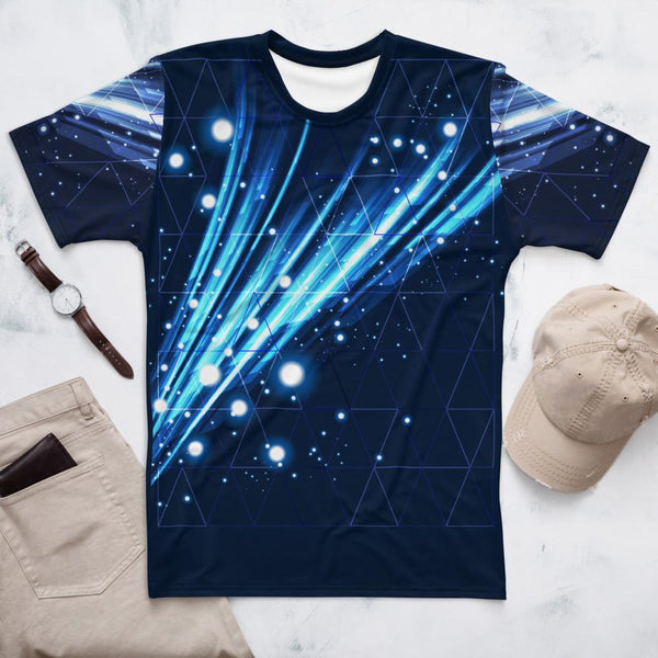 65 MCMLXV Unisex Cosplay Galactic Grid Print T-shirt - 65mcmlxv