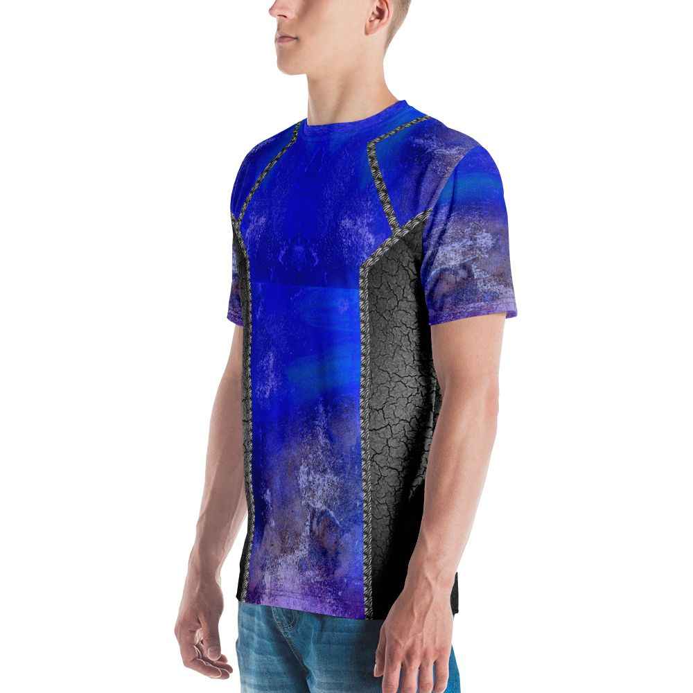 65 MCMLXV Unisex Cosplay Garth Cobalt Distressed Print T-Shirt