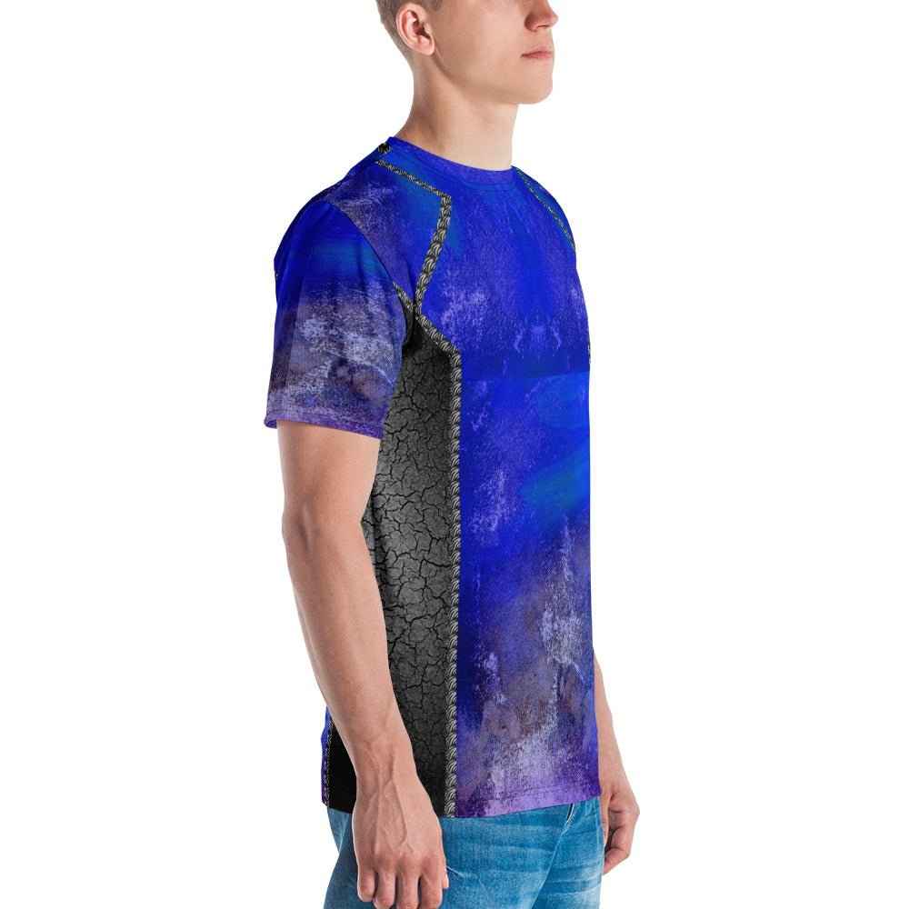 65 MCMLXV Unisex Cosplay Garth Cobalt Distressed Print T-Shirt