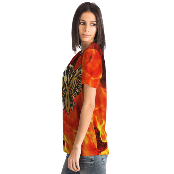 65 MCMLXV Unisex Cosplay Golden Phoenix Firebird Print T-Shirt - 65mcmlxv