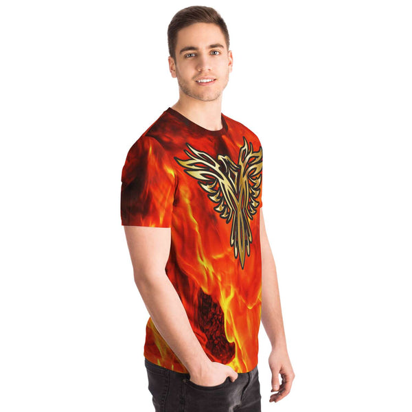 65 MCMLXV Unisex Cosplay Golden Phoenix Firebird Print T-Shirt - 65mcmlxv