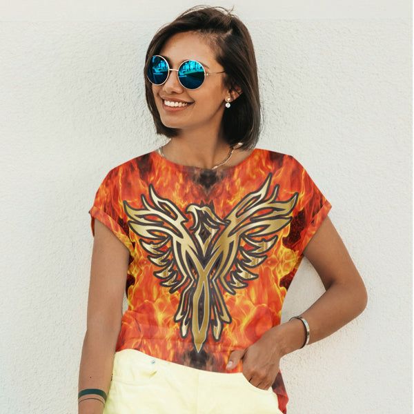 65 MCMLXV Unisex Cosplay Golden Phoenix Firebird Print T-Shirt - 65mcmlxv