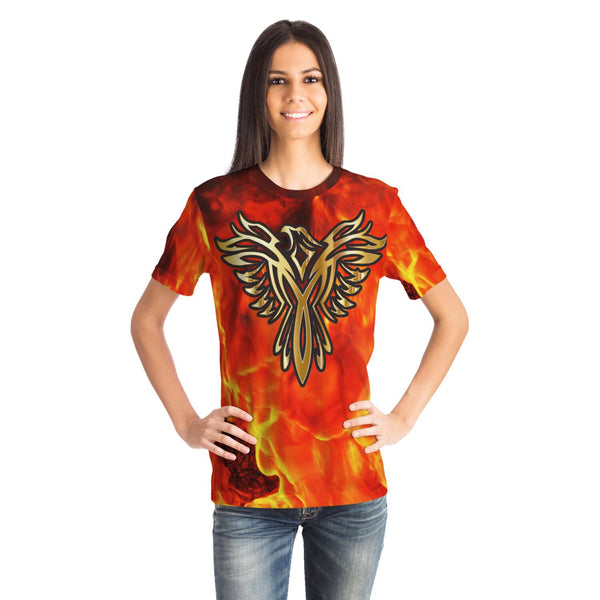 65 MCMLXV Unisex Cosplay Golden Phoenix Firebird Print T-Shirt - 65mcmlxv