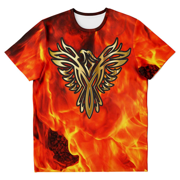 65 MCMLXV Unisex Cosplay Golden Phoenix Firebird Print T-Shirt - 65mcmlxv